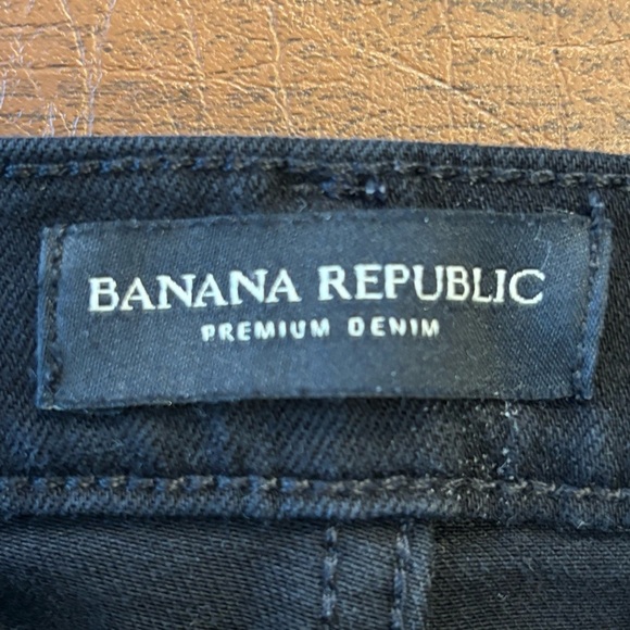 Banana Republic Premium Denimwear Distressed Black Skinny Jeans Size 27 - Picture 5 of 6